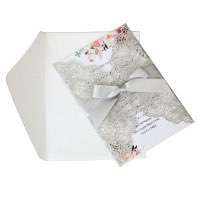 Elegant Invitation Wedding Supplies Laser Cut Glitter Paper Holiday Greeting Card